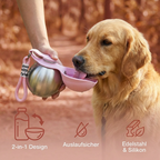 Hunde-Trinkflasche für unterwegs mit integriertem Silikonnapf -    Zorenza