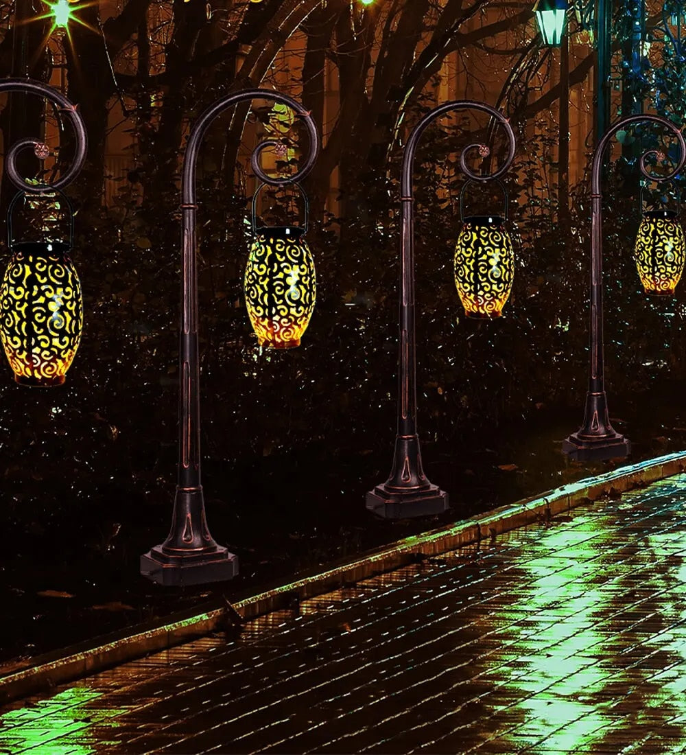 Solar-Gartenlaterne mit Ornament-Muster -    Zorenza