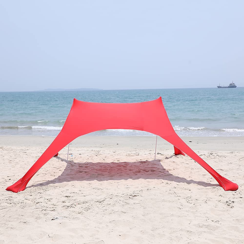 Strandmuschel UV-Schutz aufstellbar mit Spannseilen -    Zorenza