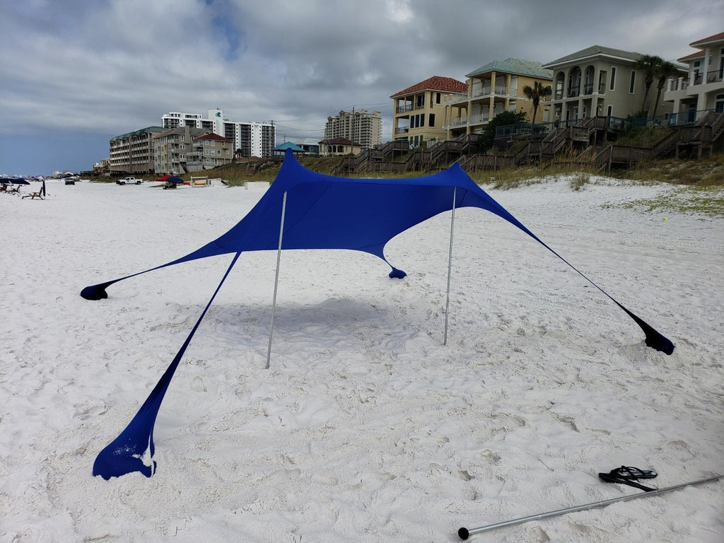 Strandmuschel UV-Schutz aufstellbar mit Spannseilen -    Zorenza