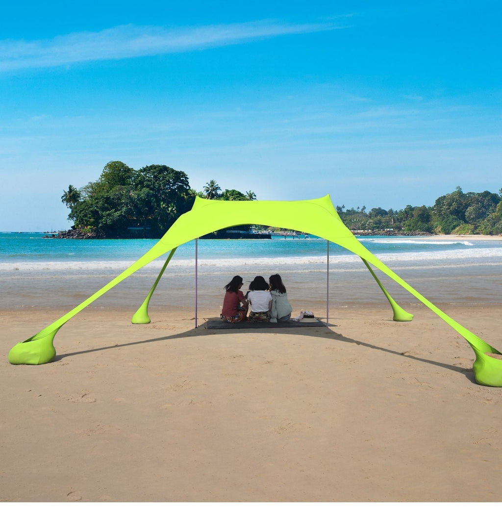 Strandmuschel UV-Schutz aufstellbar mit Spannseilen -    Zorenza