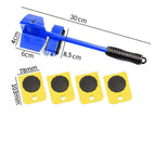 Möbel-Transportroller mit Hebestab – 5-teiliges Set -    Zorenza
