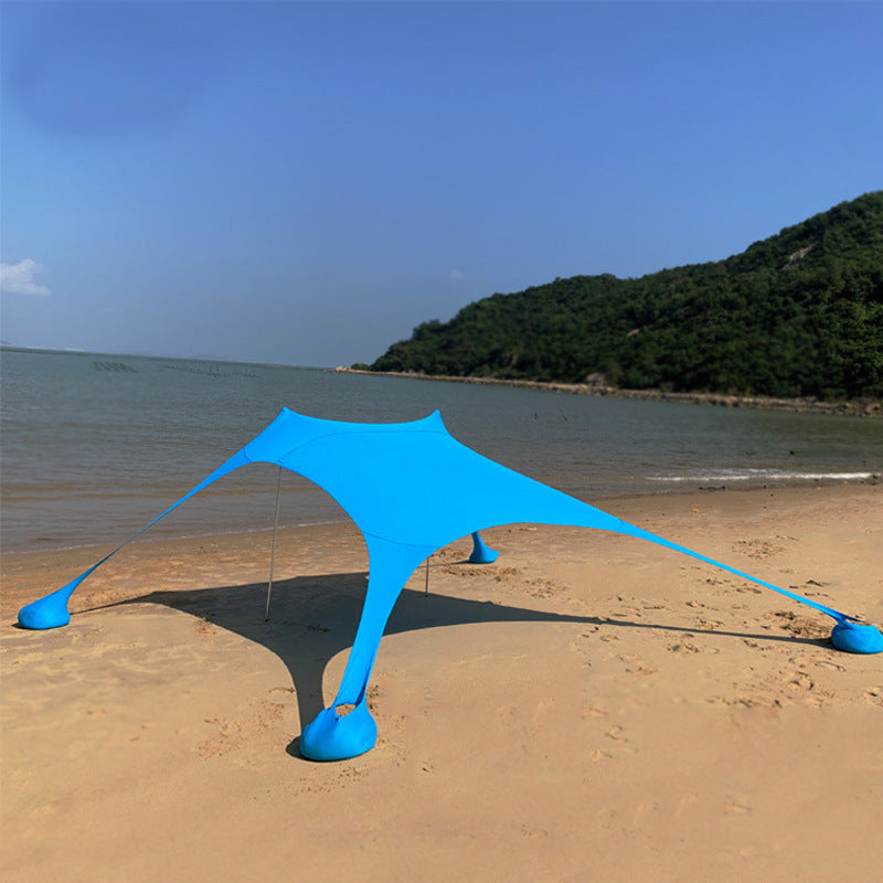 Strandmuschel UV-Schutz aufstellbar mit Spannseilen -    Zorenza