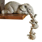 Olifanten Mutter & Baby Figuren-Set – Regalrand-Dekoration Zorenza