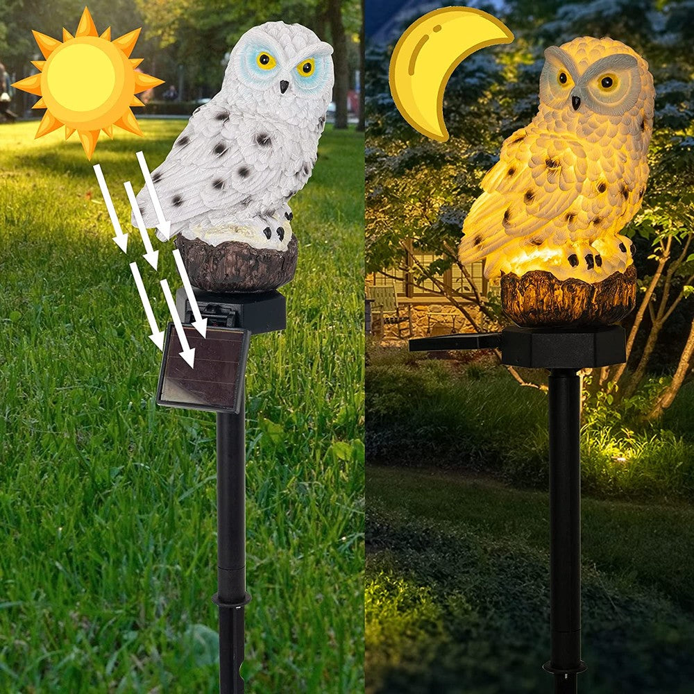 Solarleuchte Eule mit LED-Beleuchtung für Garten und Terrasse -    Zorenza
