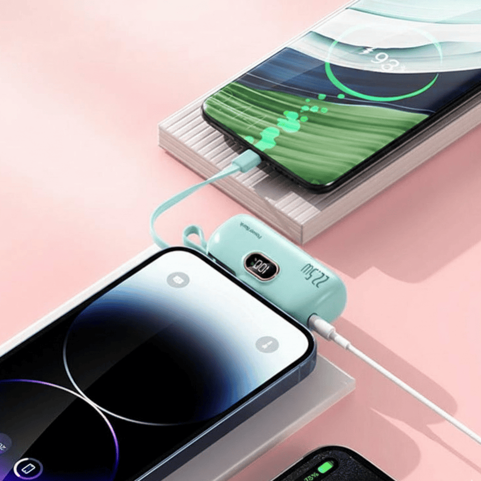 Kompakte Powerbank mit 22,5W Schnellladung und Display -    Zorenza