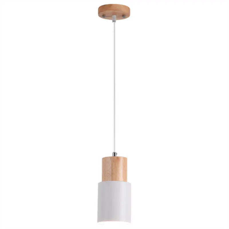 Pendelleuchte aus Metall und Holz Zorenza