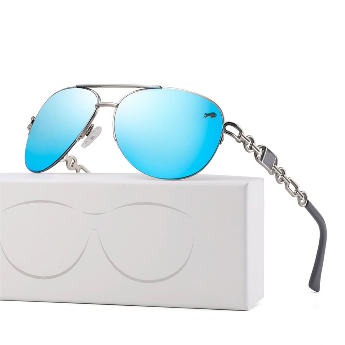 Sonnenbrille mit Kettendetail – Polarisiert mit UV400-Schutz -    Zorenza