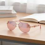 Sonnenbrille mit Kettendetail – Polarisiert mit UV400-Schutz -    Zorenza
