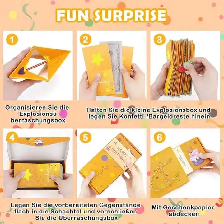 Überraschungs-Geschenkbox – Kreative Pop-up Box für besondere Anlässe Zorenza