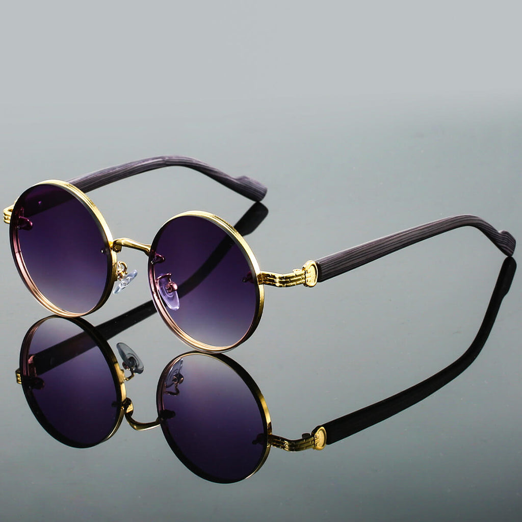 Retro Sonnenbrille mit rundem Gestell -    Zorenza