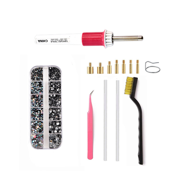 Hotfix-Strass-Set mit 7-in-1 Applikator Zorenza