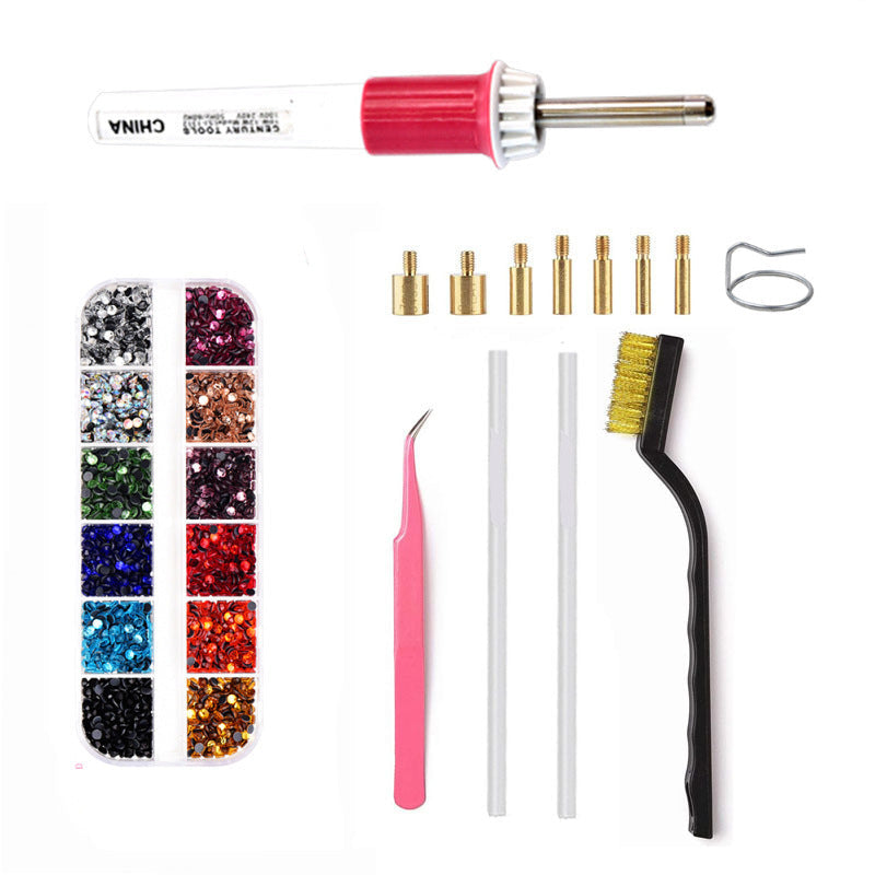 Hotfix-Strass-Set mit 7-in-1 Applikator Zorenza