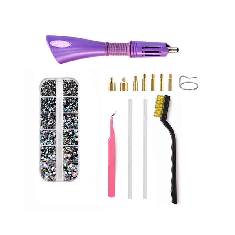 Hotfix-Strass-Set mit 7-in-1 Applikator Zorenza