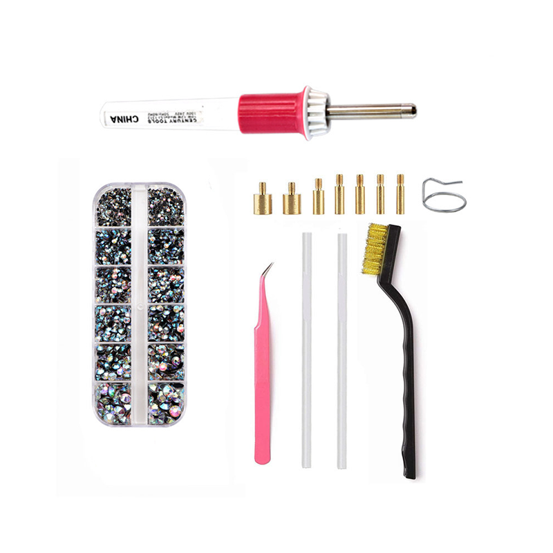 Hotfix-Strass-Set mit 7-in-1 Applikator Zorenza