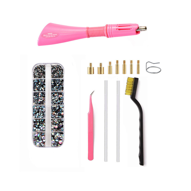 Hotfix-Strass-Set mit 7-in-1 Applikator Zorenza