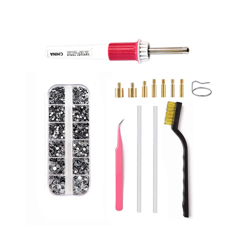Hotfix-Strass-Set mit 7-in-1 Applikator Zorenza