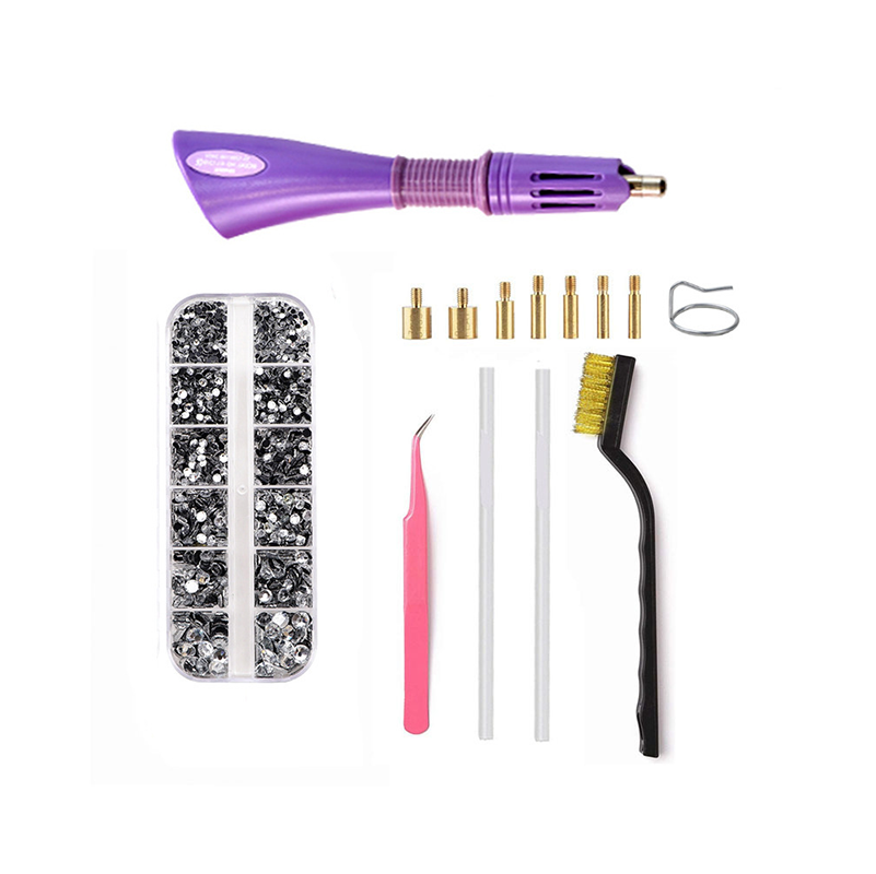 Hotfix-Strass-Set mit 7-in-1 Applikator Zorenza