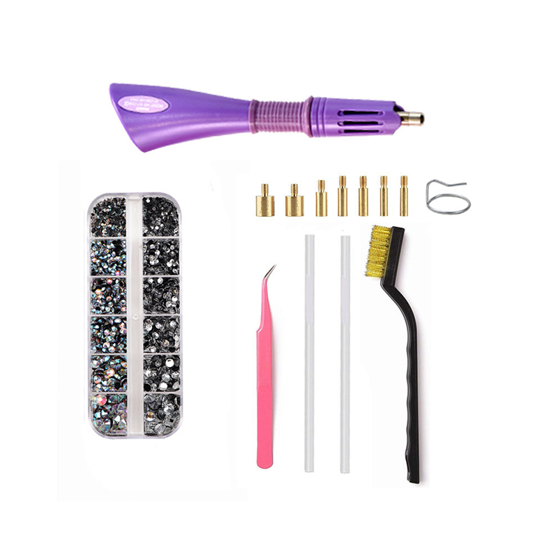 Hotfix-Strass-Set mit 7-in-1 Applikator Zorenza