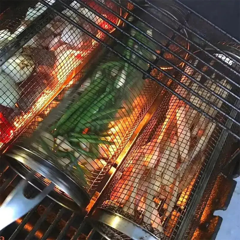Roll-Grillkorb aus Edelstahl – Gleichmäßig grillen, leicht reinigen Zorenza