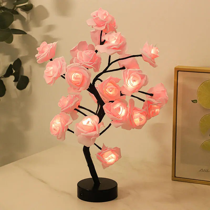 Rosenbaum-Nachtlicht mit LED-Beleuchtung Zorenza