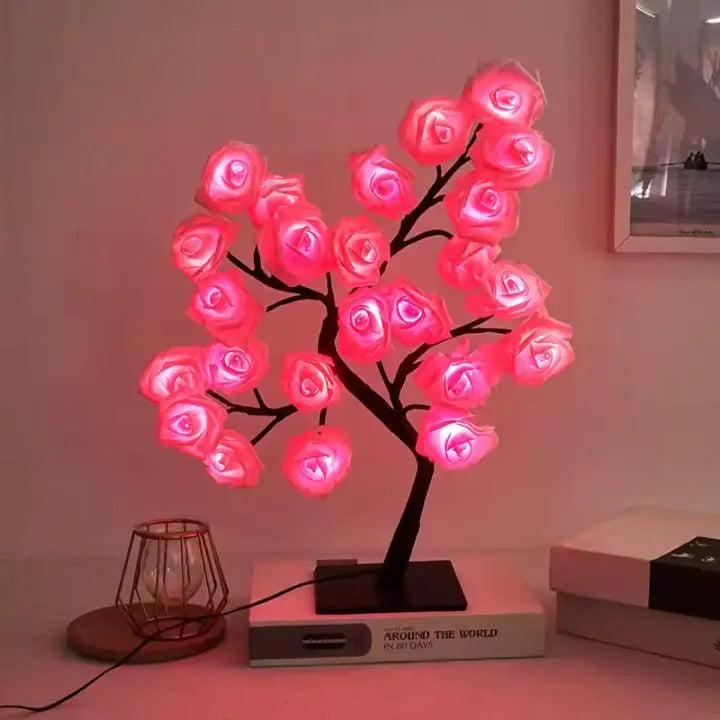 Rosenbaum-Nachtlicht mit LED-Beleuchtung Zorenza