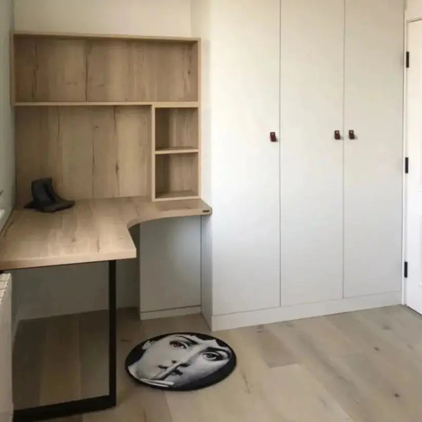 Runder Teppich mit grafischem Motiv „Schweigen Zorenza