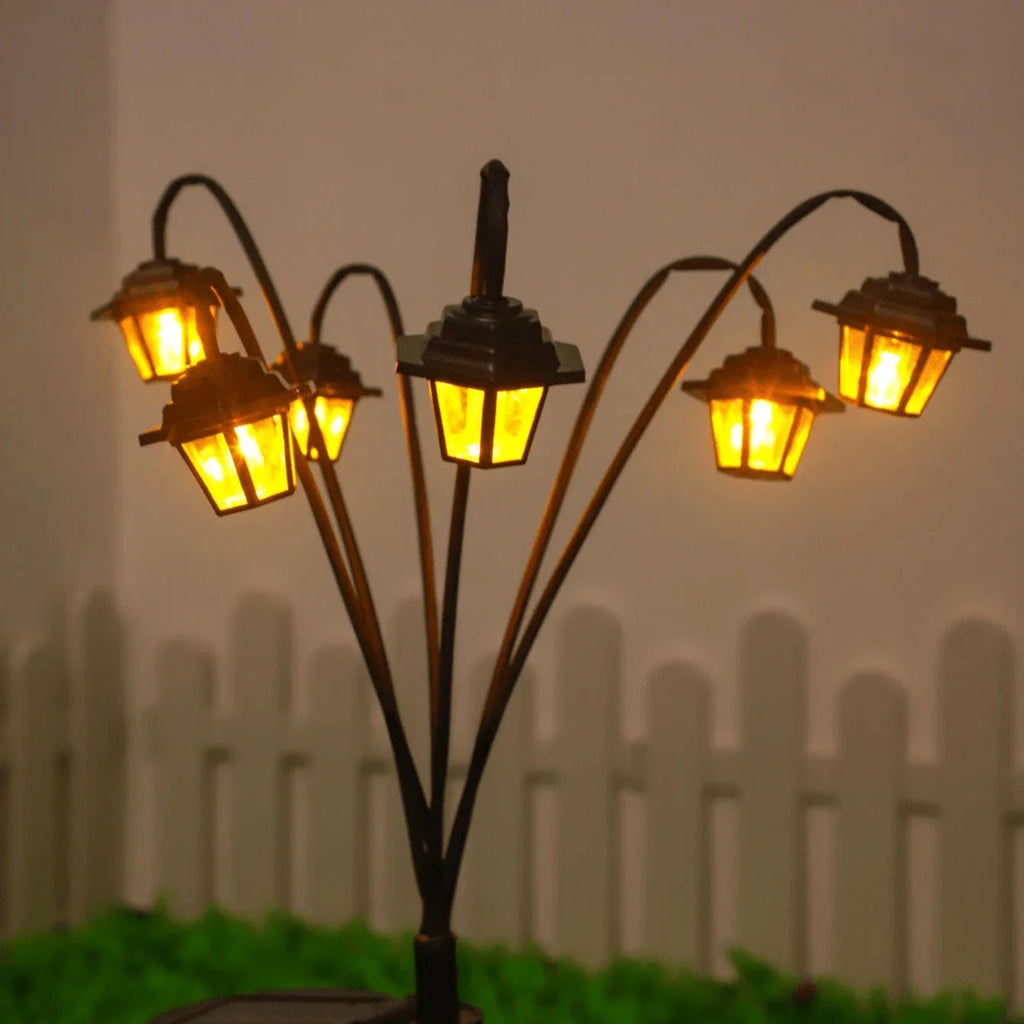 Retro Solar-Gartenlaterne mit 6 LED-Leuchten Zorenza