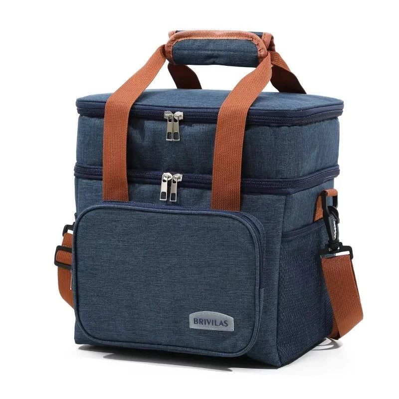 Kühltasche mit Doppelfach und Umhängegurt -    Zorenza