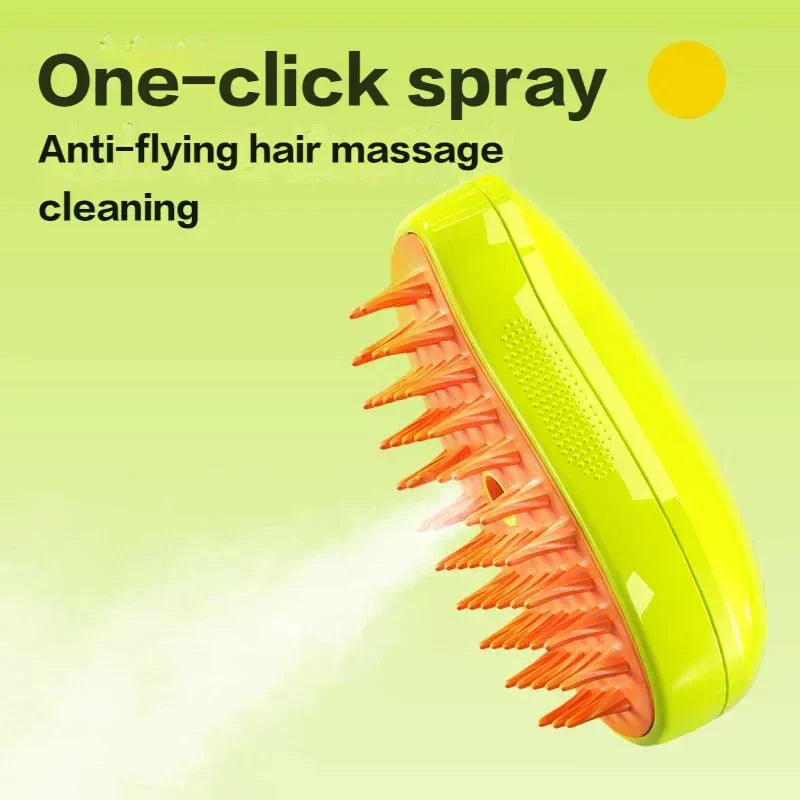 Katzenbürste mit Dampffunktion 3-in-1 – Massage und Fellpflege Zorenza