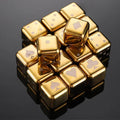 Whisky-Kühlsteine Edelstahl Würfel Gold -    Zorenza