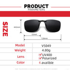 Clip-On Sonnenbrille polarisiert UV400 für Korrektionsbrillen -    Zorenza