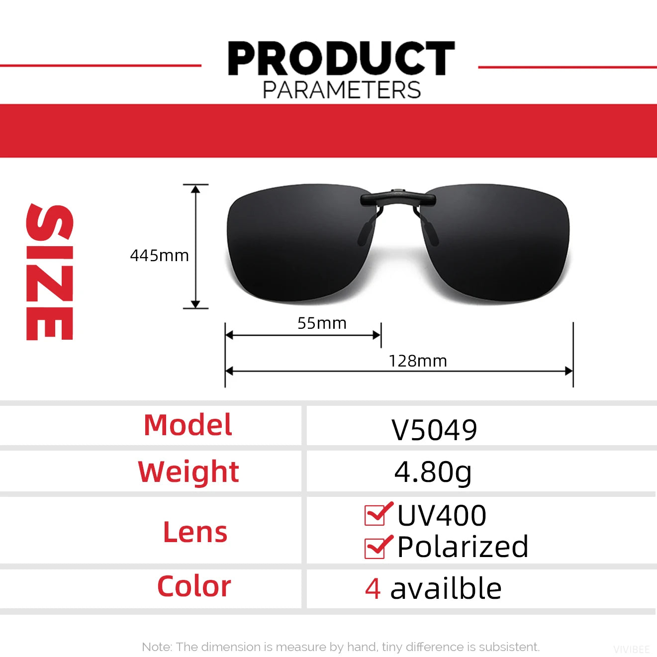 Clip-On Sonnenbrille polarisiert UV400 für Korrektionsbrillen -    Zorenza