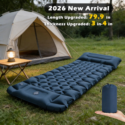 Campingmatratze aufblasbar mit Kissen und Pumpe 203 cm -    Zorenza