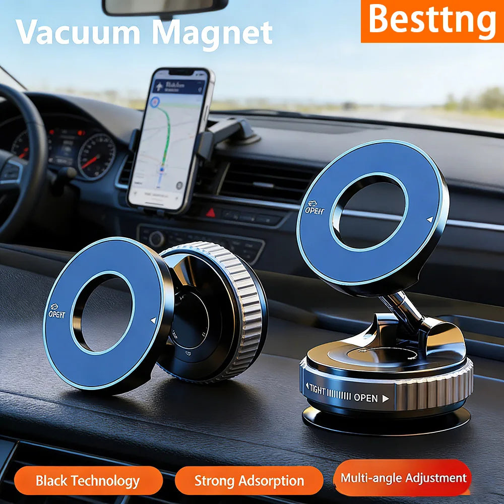 Magnetische Handyhalterung mit Vakuum-Saugnapf – 360° drehbar -    Zorenza
