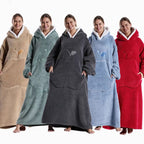 Kapuzendecke Sherpa Fleece Übergröße mit Ärmeln und Tasche -    Zorenza