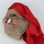 Latexmaske Oma faltiges Gesicht mit roter Kopfbedeckung -    Zorenza