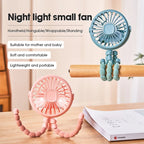 Mini-Ventilator mit flexiblem Stativ und Nachtlicht -    Zorenza
