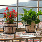 Balkon-Topfhalter mit Haken – 3er-Set, Schwarz, ohne Bohren, wetterfest -    Zorenza