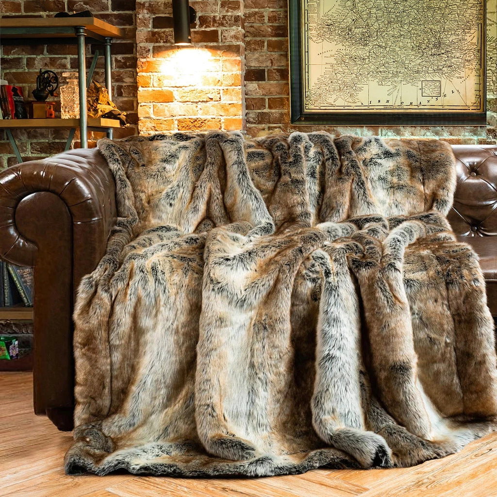 Kunstfell-Decke Flauschig Warm für Sofa und Schlafzimmer -    Zorenza