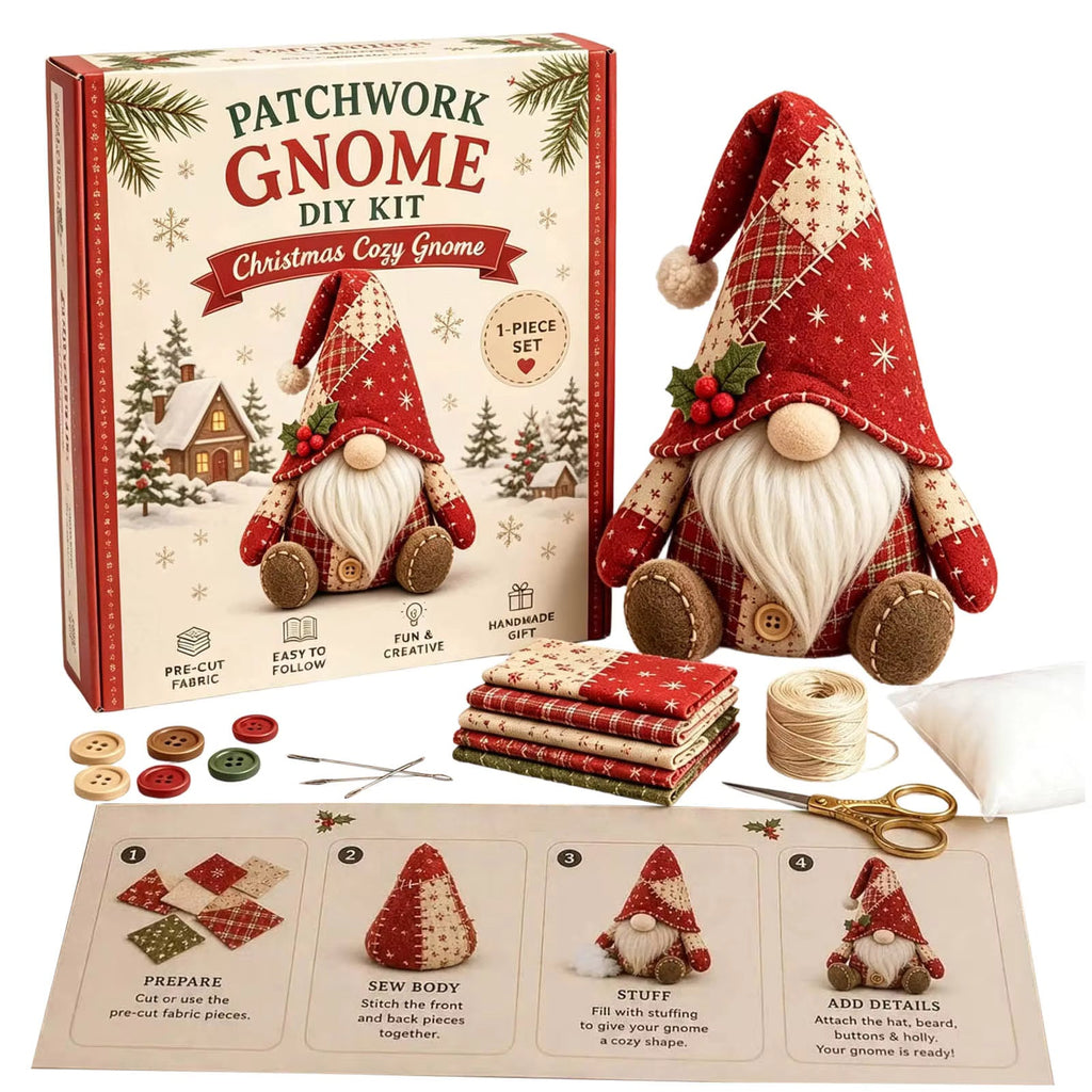 Patchwork-Puppen Nähset – Filz DIY Kit für 4 Stoffpuppen -    Zorenza