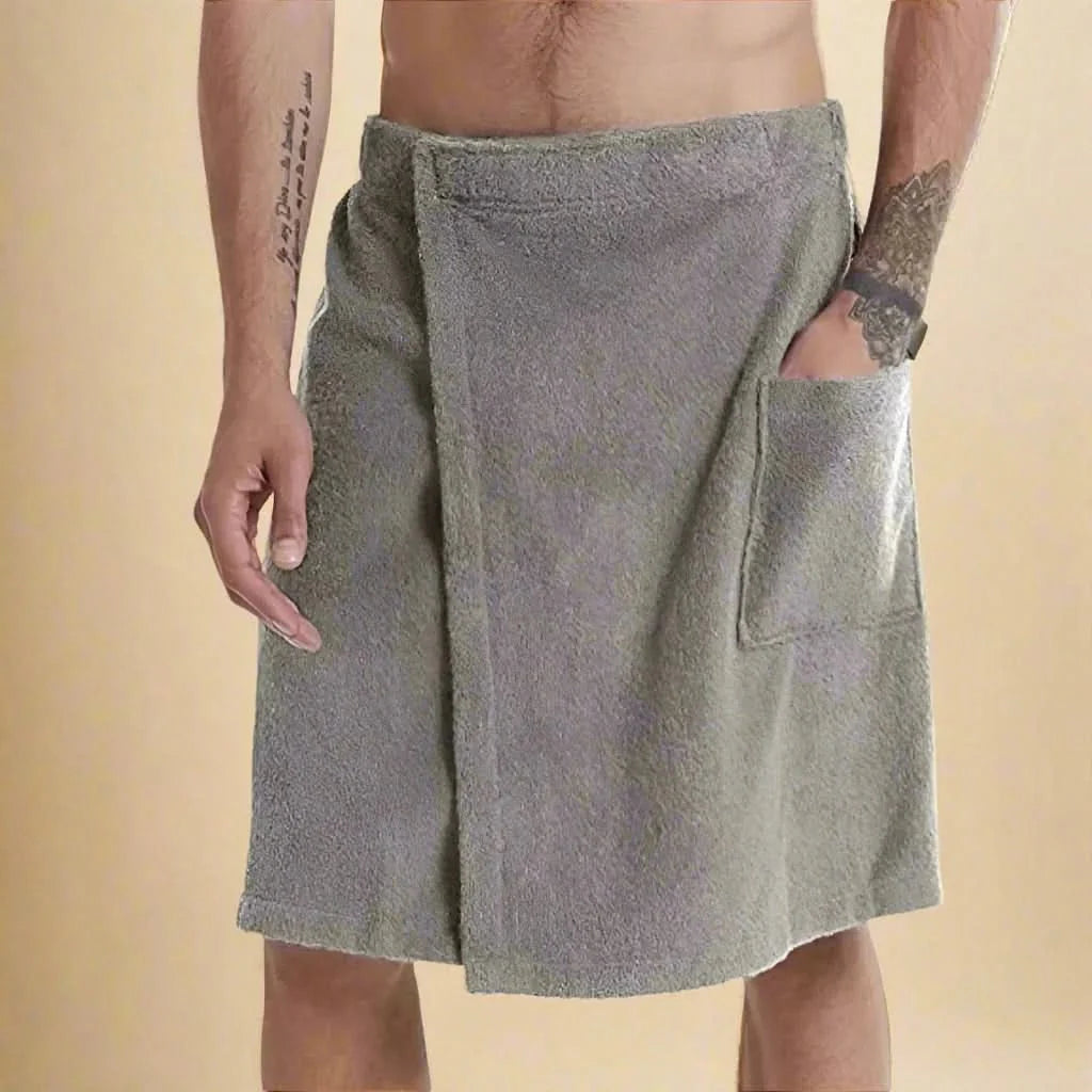 Badehandtuch-Wrap mit Klettverschluss und Tasche -    Zorenza