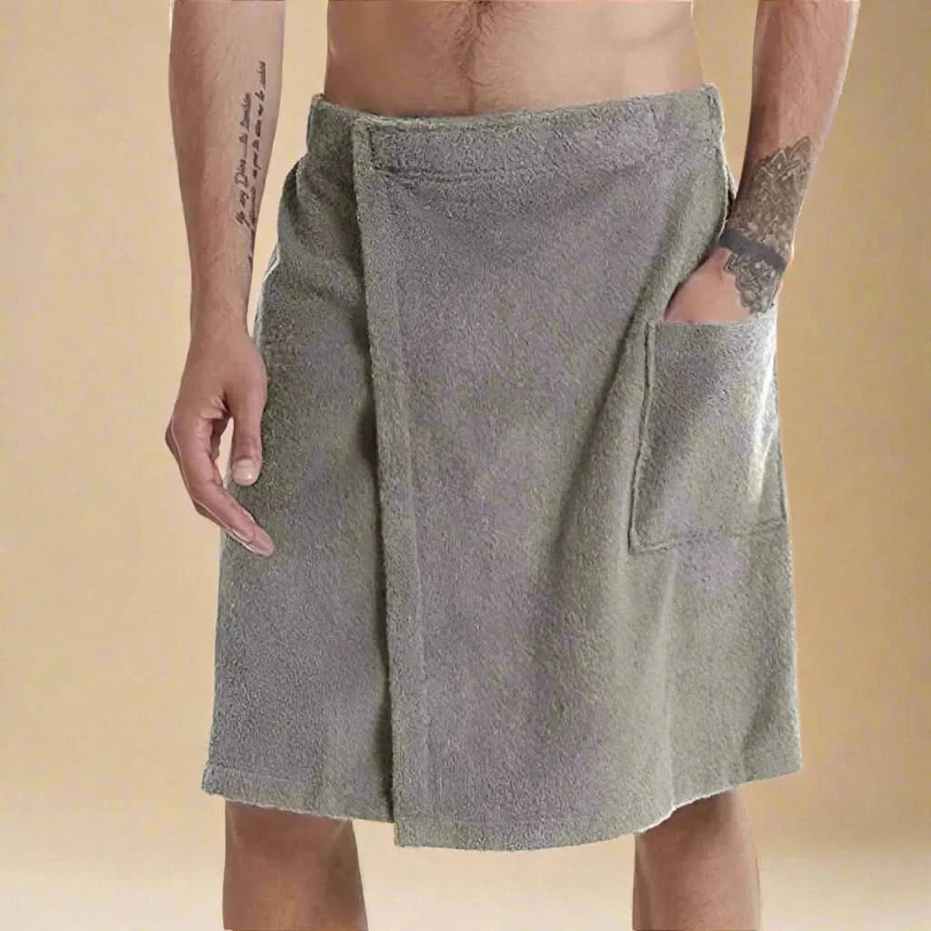 Badehandtuch-Wrap mit Klettverschluss und Tasche -    Zorenza