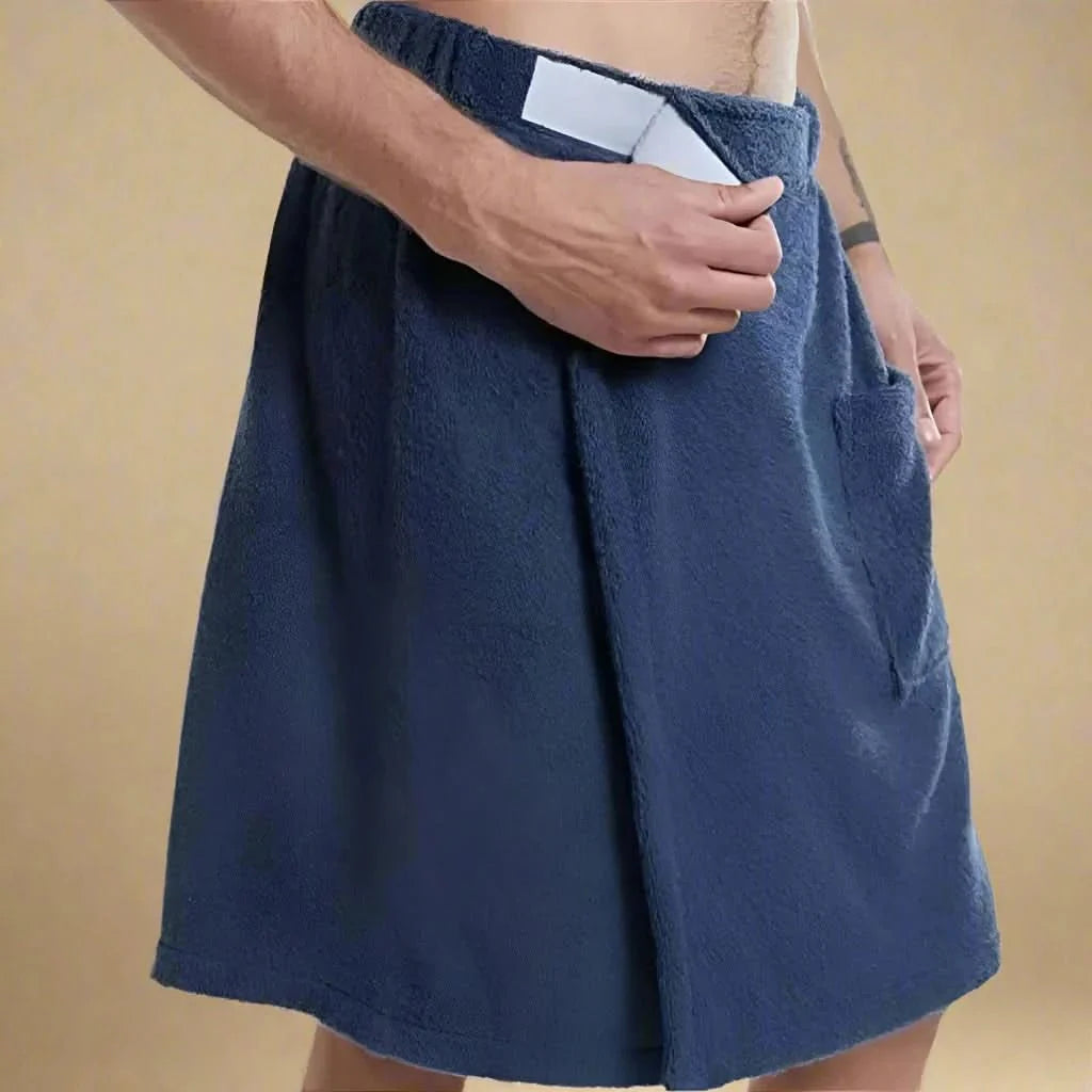 Badehandtuch-Wrap mit Klettverschluss und Tasche -    Zorenza