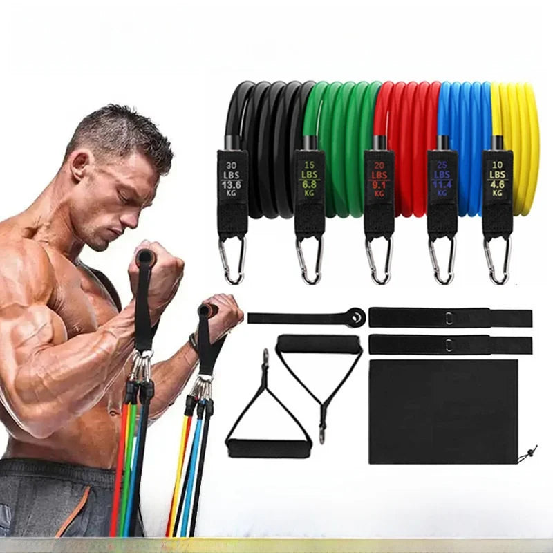 Widerstandsbänder Set 11-teilig – Fitnessbänder für Zuhause -    Zorenza