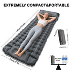 Aufblasbare Campingmatte mit Kopfkissen – 10 cm dick -    Zorenza