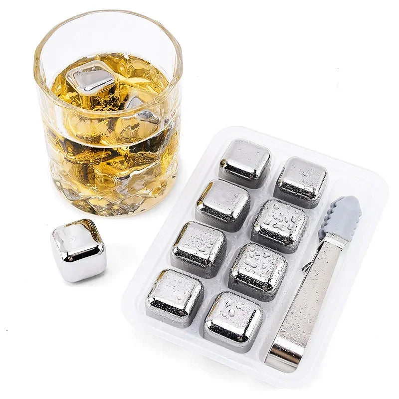 Edelstahl-Eiswürfelwiederverwendbar mit Zange -    Zorenza