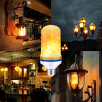Wandleuchte Laterne Antik-Gold mit Flammeneffekt-LED -    Zorenza