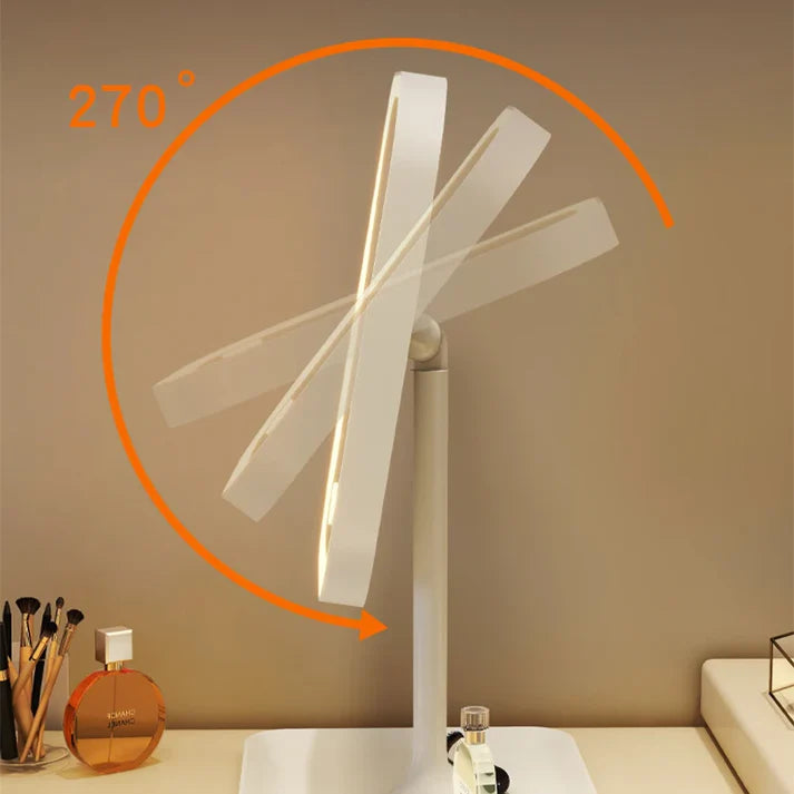 LED-Schminkspiegel mit Touch & 3 Lichtfarben – Wiederaufladbar, dimmbar -    Zorenza