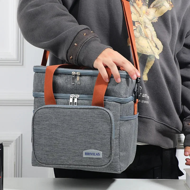 Kühltasche mit Doppelfach und Umhängegurt -    Zorenza